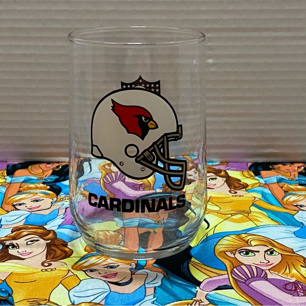 Arizona Cardinals Clear Stemless Glass with Red Logo